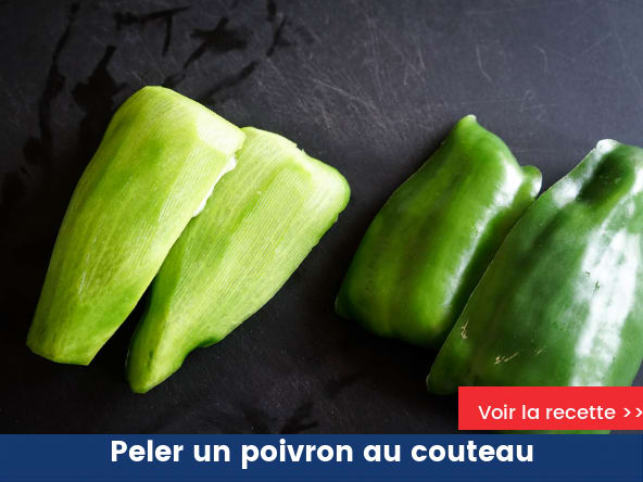 Peler un poivron au couteau